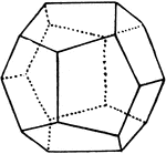 Illustration showing a pentagonal dodecahedron.