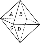 Illustration showing a perfect octahedron.
