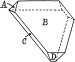 Illustration showing a flattened octahedron.