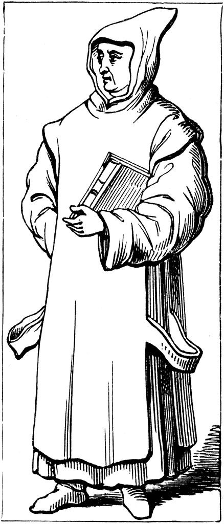 catholic monk clipart