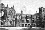 Newstead Abbey, in Nottinghamshire, England, originally an Augustinian priory, is now best known as the ancestral home of Lord Byron. The priory of St. Mary of Newstead, a house of Augustinian Canons, was founded by King Henry II of England about the year 1170, as one of many penances he paid following the murder of Thomas Becket.
