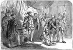 Francisco de Bobadilla, a Spanish colonial administrator, and Christopher Columbus.