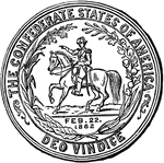 The seal of the Confederate States.
