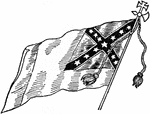 The third Confederate Flag adopted March 4, 1865, called the Confederate National Flag.