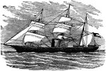 The Confederate privateer ship USS Sumter.