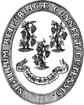 The state seal of Connecticut.