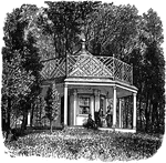 The garden house in which Jefferson and others celebrated the passage of the Declaration of Independence.