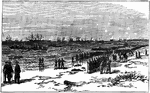 The landing of troops at Fort Fisher during the American Civil War.