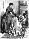 An illustration of a woman crying while another woman attempts to console her.