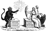 A political cartoon released by the Democratic Party mocking the Hartford Convention candidate.