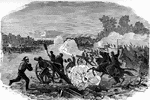 Fighting between Union and Confederate forces.