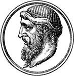 An illustration of Plato, a Classical Greek philosopher, who, together with his mentor, Socrates, and his student, Aristotle, helped to lay the foundations of Western philosophy. Plato was also a mathematician, writer of philosophical dialogues, and founder of the Academy in Athens, the first institution of higher learning in the western world. Plato was originally a student of Socrates, and was as much influenced by his thinking as by what he saw as his teacher's unjust death.