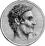 An illustration of Caesar. A politician of the populares tradition, he formed an unofficial triumvirate with Marcus Licinius Crassus and Gnaeus Pompeius Magnus which dominated Roman politics for several years, opposed in the Roman Senate by optimates like Marcus Porcius Cato and Marcus Calpurnius Bibulus. His conquest of Gaul extended the Roman world to the Atlantic Ocean, and he also conducted the first Roman invasion of Britain in 55 BC. The collapse of the triumvirate, however, led to a standoff with Pompeii and the Senate. Leading his legions across the Rubicon, Caesar began a civil war in 49 BC from which he became the undisputed master of the Roman world.