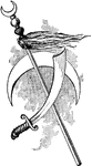 An illustration of the Mohammedan emblems.