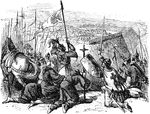 An illustration of crusaders before Jerusalem. The Crusades were a series of military campaigns of a religious character waged by much of Christian Europe against external and internal opponents. Crusades were fought mainly against Muslims, though campaigns were also directed against pagan Slavs, Jews, Russian and Greek Orthodox Christians, Mongols, Cathars, Hussites, Waldensians, Old Prussians and political enemies of the popes. Crusaders took vows and were granted an indulgence for past sins. The Crusades originally had the goal of recapturing Jerusalem and the Holy Land from Muslim rule and were launched in response to a call from the Eastern Orthodox Byzantine Empire for help against the expansion of the Muslim Seljuk Turks into Anatolia.