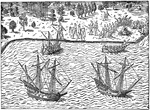 In 1562, Ribault was chosen to lead an expedition to the New World to establish a haven for the Huguenots. With a fleet of 150 colonists he crossed the Atlantic Ocean and explored the mouth of the St. Johns River in modern-day Jacksonville, Florida.