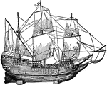 The Mayflower is the ship that the Pilgrims sailed on from England to Plymouth, Massachusetts.
