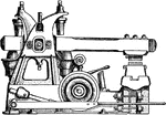 A trip hammer resembles a hand-hammer held in a horizontal position. The hammer is placed at the end of a heavy beam pivoted near the opposite end. By means of simple machinery the handle was raised and then "tripped" or let fall, when the hammer-head delivered its blow upon the anvil. They were at first operated by water power, but later by steam power.