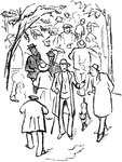 An illustration of a crowded promenade. An esplanade is a long, open, level area, usually next to a river or large body of water, where people may walk. This allows people to promenade along the sea front, usually for recreational purposes, whatever the state of the tide, without having to walk on the beach. Esplanades became popular in Victorian times when it was fashionable to visit seaside resorts. The original meaning of esplanade was a large, open, level area outside fortress or city walls. Esplanade and promenade are sometimes used interchangeably, but that is a mistake. A promenade can be anywhere, and it is exclusively for walking, while an esplanade is for walking but also can include large boulevards or avenues with cars.