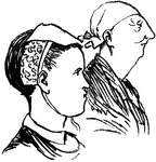 A profile illustration of two women.