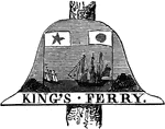 An old sign for King's Ferry on the Hudson River.