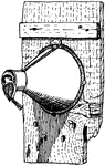 An illustration of a bird house made out of an old funnel.