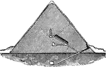 An section illustration of the Great Pyramid.