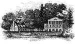 The residence of President James Monroe in Oak Hill, Virginia.