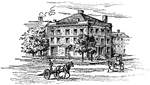 In 1789, George Washington lived on Cherry Street, in a four-story mansion that belonged to Walter Franklin, a wealthy merchant. This house served as the first Executive Mansion of the President of the United States.