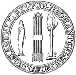 The first seal of New Hampshire.