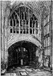 "Lady Chapel of Gloucester Cathedral, England, looking toward the nave." -Whitney, 1911