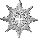 An illustration of the Order of the Garter Star. The Most Noble Order of the Garter is an order of chivalry, or knighthood, originating in medieval England, and presently bestowed on recipients in any of the Commonwealth realms; it is the pinnacle of the honors system in the United Kingdom. Membership in the order is limited to the sovereign, the Prince of Wales, and no more than twenty-four members, or Companions; the order also comprises Supernumerary knights and ladies (e.g., members of the British Royal Family and foreign monarchs).