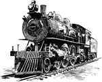 A locomotive designed for fast passenger service in 1902.