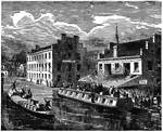 Governor Smith leaving Richmond during the American Civil War campaign against Richmond.