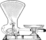An illustration of a price computing weighing machine.