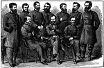 William Tecumseh Sherman served as a General in the Union Army during the American Civil War (1861&ndash;65). He is pictured here with his generals.