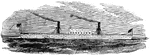 Robert Livingston Stevens applied the wave line, concave waterlines on a steamboat hull, in 1808.