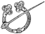 An illustration of a brooch created during the twelfth century.