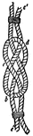 An illustration of a carrick bend knot.