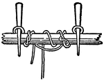 An illustration of a Spanish windlass knot.