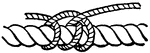 "Rolling Hitch -- Two round turns are taken round a spar or large rope in the direction on which it is to be hauled and one half-hitch on the other side of the hauling part. This is very useful, as it can be put on and off quickly." -Britannica, 1910
