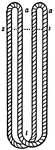 "Double Strop -- Made with one piece of rope, the splice being brought as usual to the crown of the block t, the bights fitting into scores with some inches apart, converging to the upper part, above which the thimble receives the bights, a,a; and the four parts of the strop are secured at s, s, by a round seizing double crossed." -Britanncia, 1910