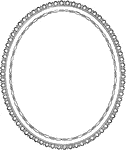 A simple oval frame.
