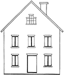 The first step to drawing a house. Begin with a basic drawing.