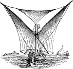 "Settee. A vessel with one deck and a very long sharp prow, carrying two or three masts with lateen sails, used on the Mediterranean." -Whitney, 1911