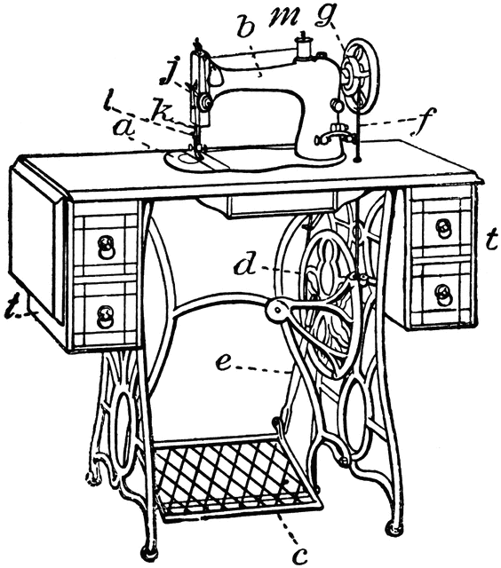 Sewing Machine With Material Royalty Free Vector Clip  Sewing Machine  Drawing Png Transparent PNG  480x357  Free Download on NicePNG
