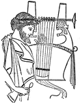 An illustration of a Roman cithara.
