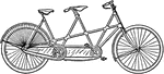 The tandem bicycle or twin is a form of bicycle designed to be ridden by more than one person.