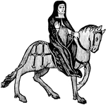 The Prioress from Chaucer's Canterbury Tales. Illustrated by Agnus MacDonall.