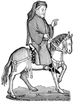 Chaucer from Chaucer's Canterbury Tales. Illustrated by Agnus MacDonall.